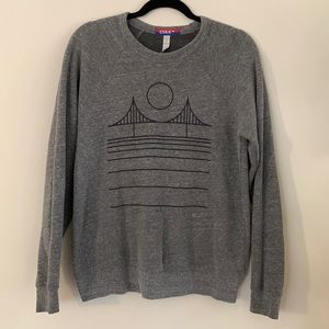culk Minimal Bridge Unisex Crewneck Sweatshirt Grey